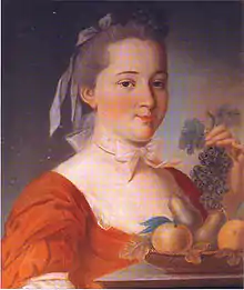 Matriona Pavlovna Balk-Poleva tante maternelle du prince Pavel Petrovitch Chtcherbatov, portrait du peintre Jean-François Samsois.