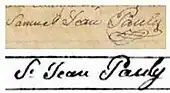 signature de Jean Samuel Pauly