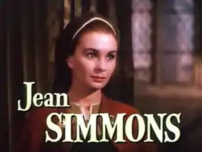Description de l'image Jean Simmons in Young Bess trailer.jpg.