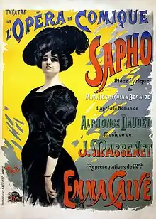 Affiche pour la première de Sapho de Massenet