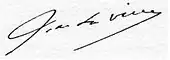 signature de Jean de La Ville de Mirmont