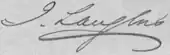 signature de Jean Langlois (homme politique)