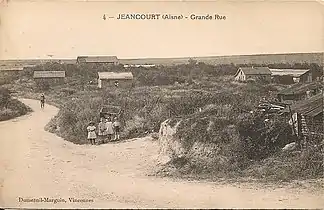 Les ruines du village en 1919.