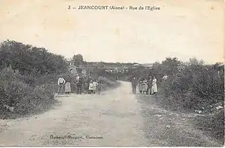 La rue de l'Église en 1919.