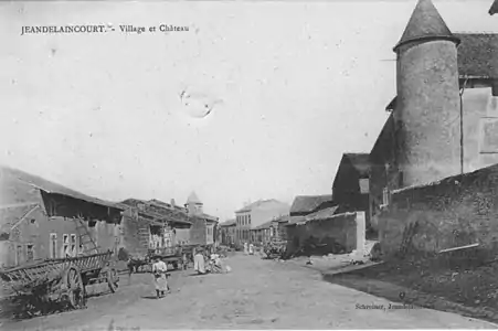 Village et château vers 1900.