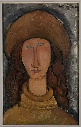 Jeanne Hébuterne par Amedeo Modigliani, huile sur toile, 1918.