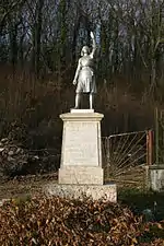 Statue de Jeanne d'Arc au lieu-dit "Le Chalet", au nord de Sauvoy