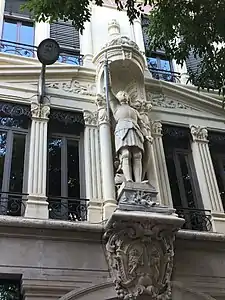 Statue de Jeanne d'Arc (1898), Lyon, immeuble du Nouvelliste de Lyon.