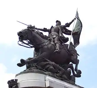 Monument à Jeanne d'Arc (1893, détail), Chinon.