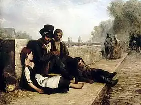 Philippe-Auguste Jeanron, Scène de Paris • 1833.