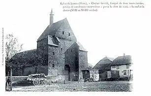 Carte postale de l'église vers 1910.