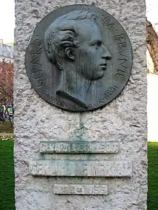 Gérard de Nerval (1831), Paris, square de la Tour-Saint-Jacques.