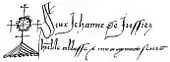 Signature de Jeanne de Jussie