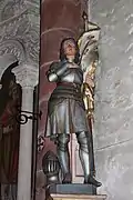 Statue de Jeanne d'Arc, église Saint-Barthélemy.