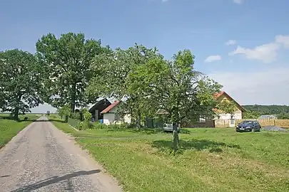 Route rurale à Jehlice.