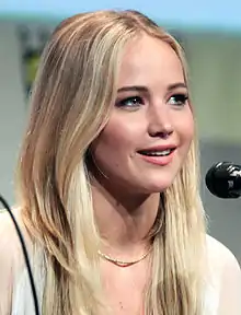 Jennifer Lawrence au Comic-Con de San Diego 2015, pour la promotion de X-Men: Apocalypse.