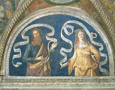 Raffaellino del Garbo, Jérémie et la Sibylle Agrippina, Appartements Borgia.