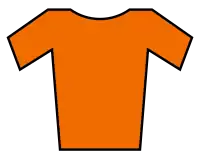 maillot orange de leader du classement du meilleur jeune