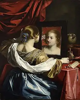 Nicolas Régnier, La jeune femme à sa toilette, vers 1630-1635.