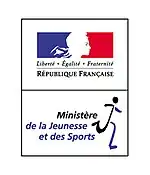 Logo du ministère de la Jeunesse et des Sports jusqu'en 2002.