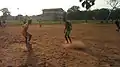 Jeux de football sur le terrain de petit camp de l'Ecole Polytechnique d'Abomey-Calavi