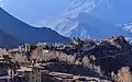 Jharkot, village dans le district de Mustang, à côté de Kagbeni, sur les berges de la Kali Gandaki.