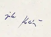 signature de Jiří Kolář