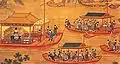 La flotte de l'empereur Jiajing lors d'une tournée dans son empire, v. 1538. Musée national du Palais, Taipei.