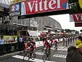 Sylvain Chavanel, Marcus Burghardt, Michael Schär, Jurgen Van den Broeck, Tejay van Garderen, Romain Bardet et Lars Boom.