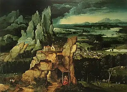 C. Joachim Patinier, Paysage avec saint Jérôme, Kunsthaus, Zürich.