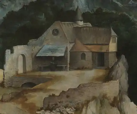 5. Joachim Patinier, Tentation de saint Antoine : détail de gauche du second plan.