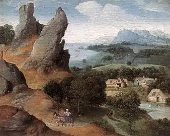 Paysage avec Fuite en Egypte1516-1517Joachim Patinier