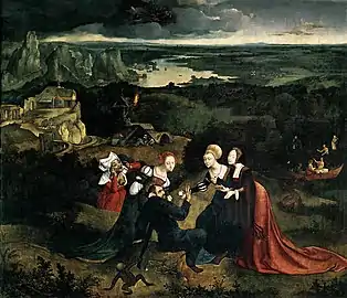 3 :  Joachim Patinier & Quentin Metsys, Tentation de saint Antoine, Museo Nacional del Prado, Madrid.