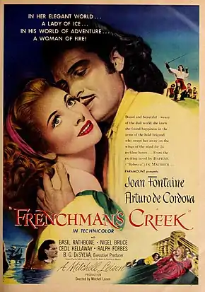 Description de l'image Joan Fontaine and Arturo de Córdova in 'Frenchman's Creek', 1944.jpg.