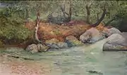 Paysage avec bois et rivière, début du xxe siècle, par Joaquín Clausell