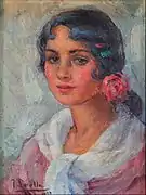 Portrait de femme de Joaquín Sorolla (huile sur toile, 1922)