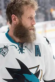 Photographie de Thornton avec les Sharks