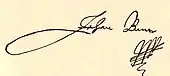 signature de Johan Banér