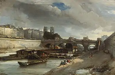 Bateau-lavoir près du Pont Neuf, ParisJohan Barthold Jongkind, 1850Collection privée, Vente 2011