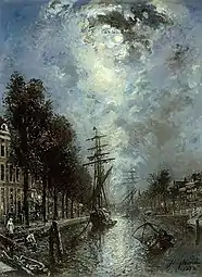 Canal à Rotterdam, 1873,Musée de Rotterdam.