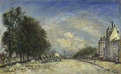 Le Boulevard de Port-Royal, Paris, 1877d'après une aquarelle de 1874National Gallery, Londres.