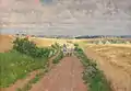Johan Krouthén : Bergère dans un paysage d'été (1889)