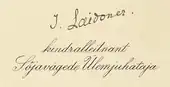 signature de Johan Laidoner