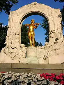 Le mémorial de Johann Strauss II au Stadtpark.