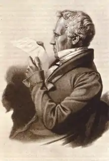 Johann Friedrich Freiherr von Cotta, lithographie (vers 1830).
