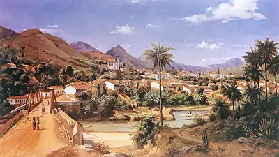 Vista Panorâmica de Sabará (1885)Coleção Sergio Sahione Fadel