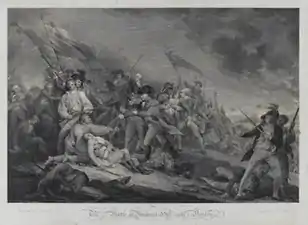 The Battle at Bunkers Hill near Boston (1798) d'après Trumbull.