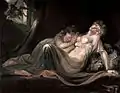 L'Incube quittant deux jeunes femmes endormies (1793) (huile sur toile)