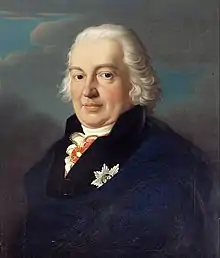 Peinture à l'huile représentant le portrait de François de Saxe-Cobourg-Saalfeld