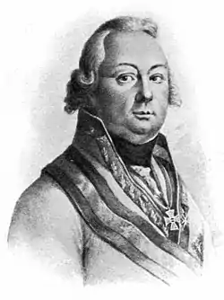 IIe corps d'armée, général Johann Kollowrat.